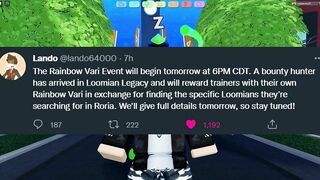 Se Acercan Varis Arcoíris para TODOS! Noticias importantes! Loomian Legacy Español | Roblox