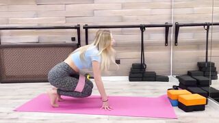 Fitness pumping for hips, leg stretching Contortion and Yoga Training