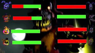 [SFM FNaF] Nightmare VR vs Anime WITH Healthbars