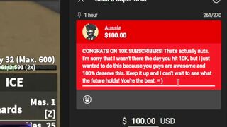 DONATING $100 TO POG FAMILY! | Congratulations on 10,000 SUBSCRIBERS! | Roblox