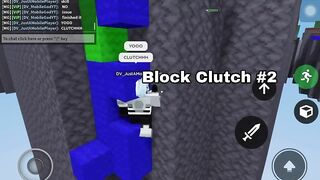 3 Insane Block Clutches On Mobile! (Roblox Bedwars)