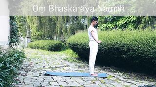 Hatha Yoga Sun Salutation full body stretch with Mantras & meaning