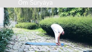 Hatha Yoga Sun Salutation full body stretch with Mantras & meaning