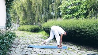 Hatha Yoga Sun Salutation full body stretch with Mantras & meaning