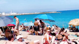 Beach Barceloneta / Barcelona beach walk ????️????????Spain best beaches