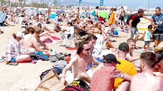 Beach Barceloneta / Barcelona beach walk ????️????????Spain best beaches