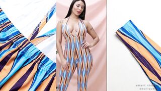 Best of v neck & wide leg jumpsuit | crossed design bikini