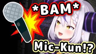 Laplus's Mic Falls During Stream and Her Reaction Is Too Cute 【Hololive】