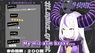 Laplus's Mic Falls During Stream and Her Reaction Is Too Cute 【Hololive】