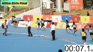 400m Girls Final Khelo India Youth Games Panchkula 2022