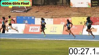 400m Girls Final Khelo India Youth Games Panchkula 2022