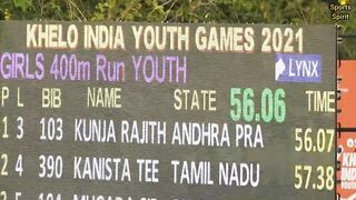 400m Girls Final Khelo India Youth Games Panchkula 2022