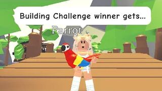 Building Challenge in Roblox Adopt Me | Winner gets a surprise pet!