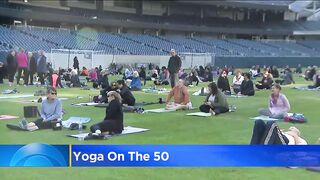 'Yoga on the 50' takes over Soldier Field