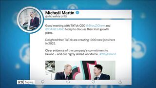 TikTok to create 1,000 jobs in Ireland