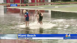 Heavy rain soaks Miami Beach