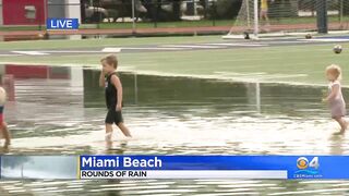 Heavy rain soaks Miami Beach