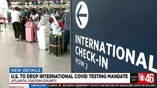 US drops COVID testing for international travel