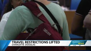 Travel restrictions lifted, CLT Airport sees large crowds