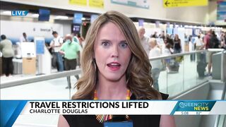 Travel restrictions lifted, CLT Airport sees large crowds