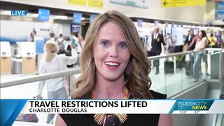 Travel restrictions lifted, CLT Airport sees large crowds