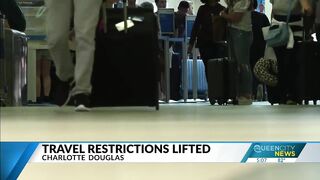 Travel restrictions lifted, CLT Airport sees large crowds