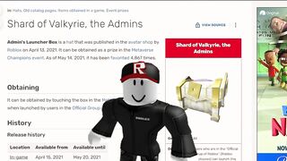 Roblox Gave A Valk for Free?