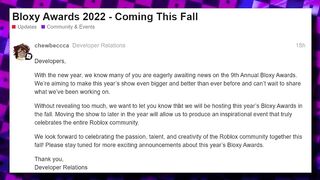 THE BLOXY AWARDS EVENT IS BACK!!! (ROBLOX 9TH ANNUAL BLOXY AWARDS 2022 CONFIRMED)