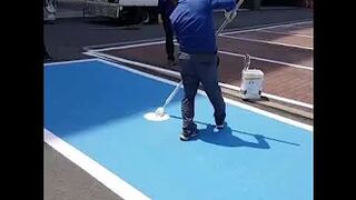 Painting a handicap sign free hand