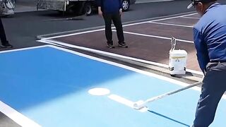 Painting a handicap sign free hand