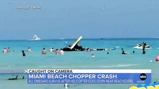 Chopper crashes off into water near Miami Beach | ABC News