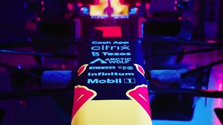 Max Verstappen drives the Oracle Red Bull Racing RB18 for the first time