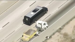 Police chase involving a party bus from Pacific Beach ends in a collision north of Los Angeles