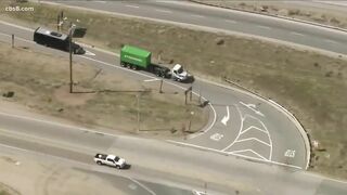 Police chase involving a party bus from Pacific Beach ends in a collision north of Los Angeles