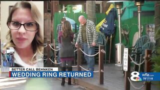 Couple reunited with wedding ring lost at Clearwater Beach restaurant