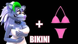 Roxanne Wolf + Bikini + Monty =?? (Five Nights at Freddy's Animation)