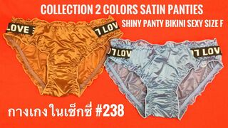 Collection 2 Colors Satin Panties, Shiny Panty Bikini Sexy Size F | กางเกงในเซ็กซี่ #238