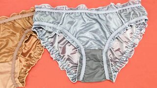 Collection 2 Colors Satin Panties, Shiny Panty Bikini Sexy Size F | กางเกงในเซ็กซี่ #238