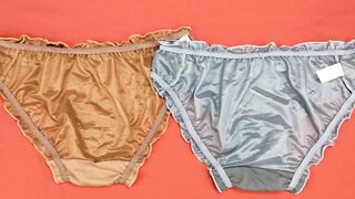 Collection 2 Colors Satin Panties, Shiny Panty Bikini Sexy Size F | กางเกงในเซ็กซี่ #238