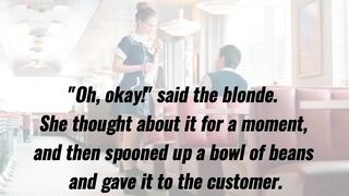 Funny Joke- A trucker pulled into his regular diner, and tries to confuse the new blonde waitress