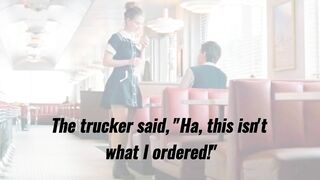 Funny Joke- A trucker pulled into his regular diner, and tries to confuse the new blonde waitress