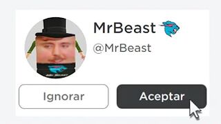 MrBeast me agregó en Roblox