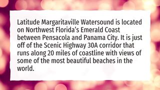 How far is Margaritaville Watersound from the beach?