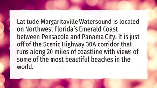 How far is Margaritaville Watersound from the beach?