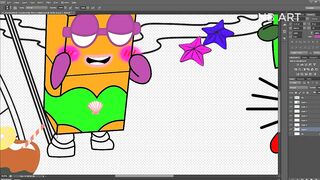 Numberblock 2 Accidentally Wore a Bikini | Numberblocks Fanmade Coloring Story