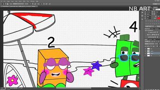 Numberblock 2 Accidentally Wore a Bikini | Numberblocks Fanmade Coloring Story