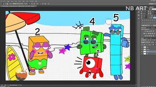 Numberblock 2 Accidentally Wore a Bikini | Numberblocks Fanmade Coloring Story