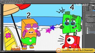 Numberblock 2 Accidentally Wore a Bikini | Numberblocks Fanmade Coloring Story