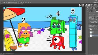 Numberblock 2 Accidentally Wore a Bikini | Numberblocks Fanmade Coloring Story