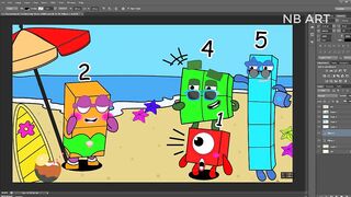 Numberblock 2 Accidentally Wore a Bikini | Numberblocks Fanmade Coloring Story
